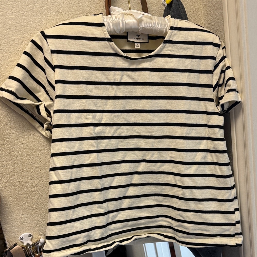 Tuckernuck Black and White Striped Top